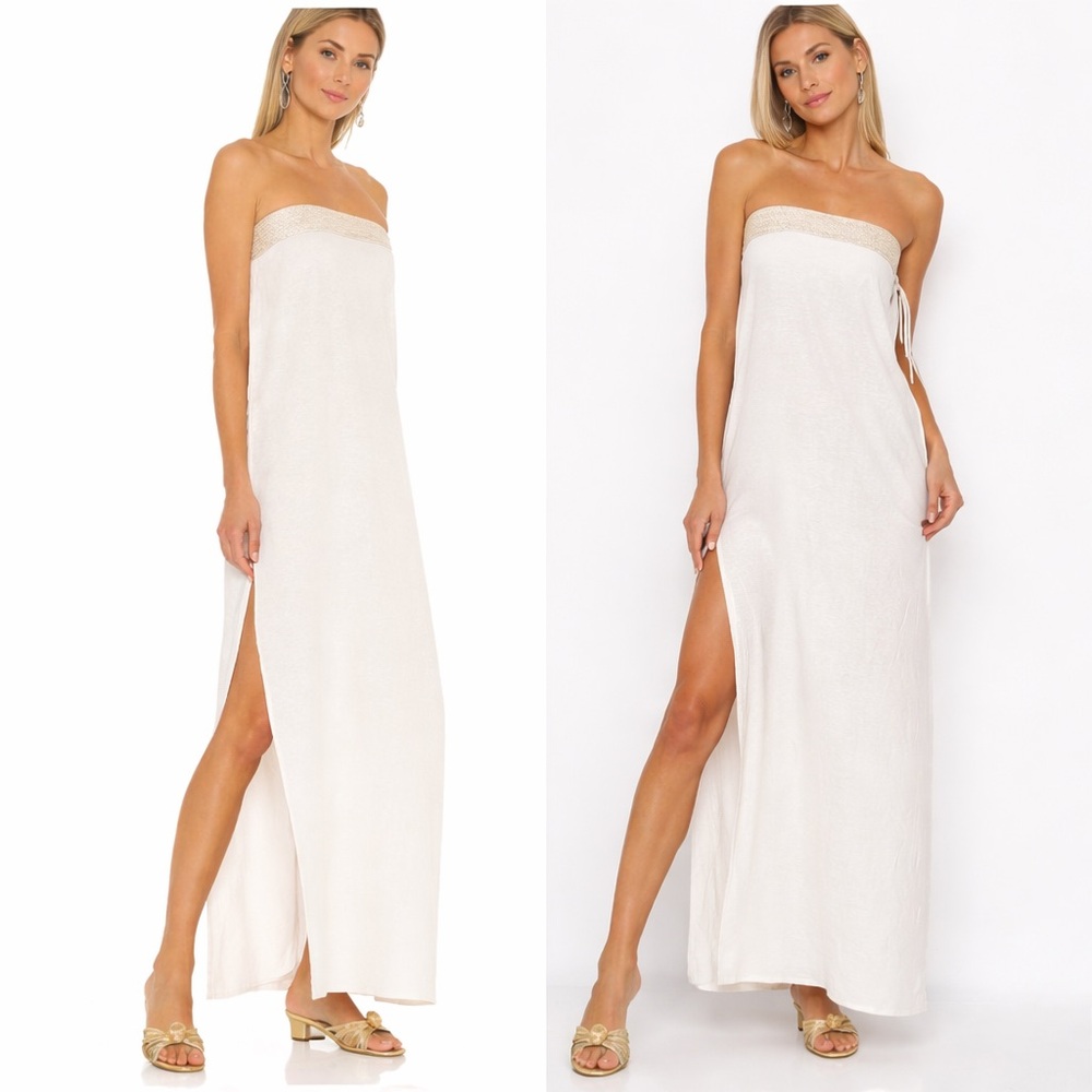 BAOBAB Arena Linen Dress in Ivory Size XS New With Tags